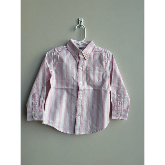 Janie and Jack Other - Janie and Jack Pink and White Striped Button Down